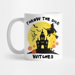 Throw the Dice Witches Halloween Bunco Party Mug